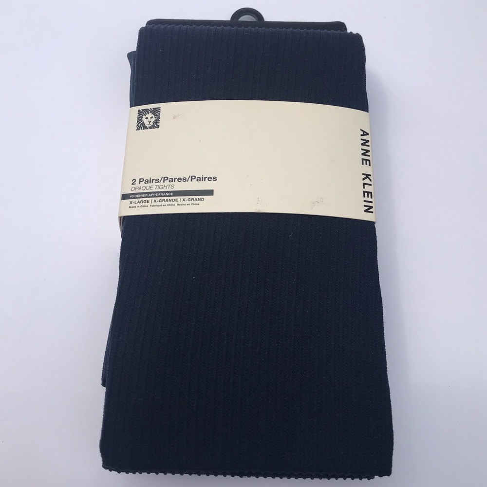 BRAND NEW! 2 Pairs Anne Klein Opaque Tights
